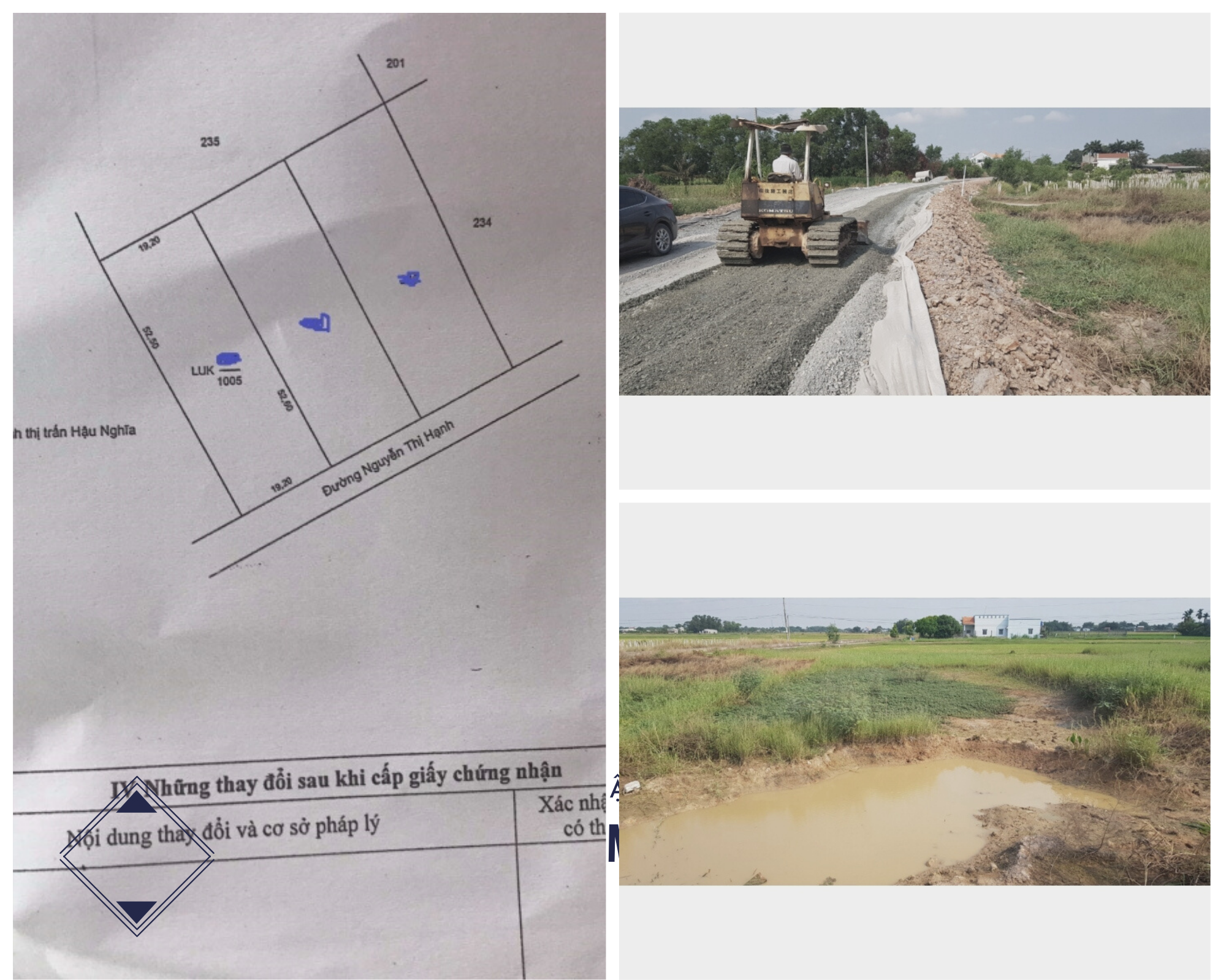 bán đất nông nghiệp tại đức hòa dt 1005m2